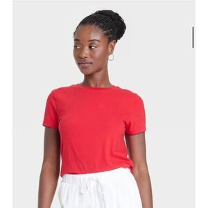 Universal Thread Red Crew Neck Short Sleeve T Shirt XL Basic Everyday Cotton